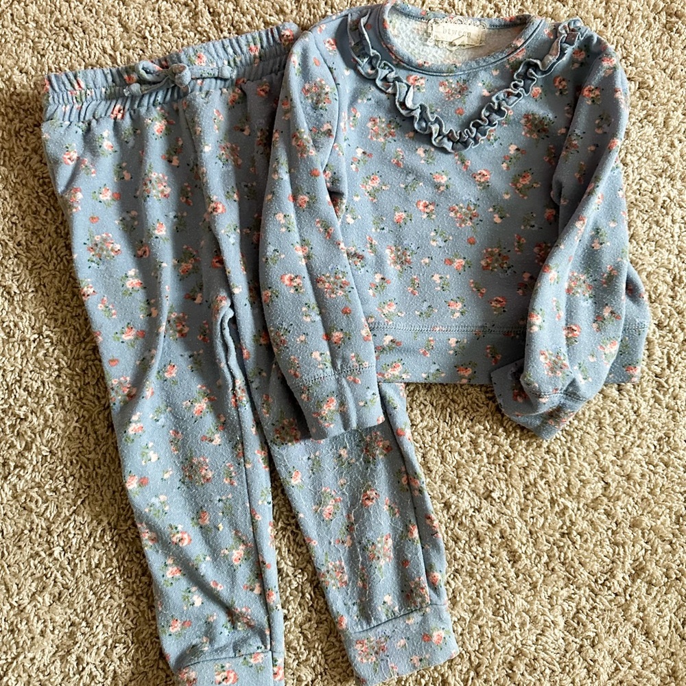 Two piece floral outfit
